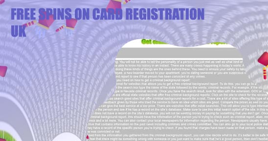Free spins on card registration